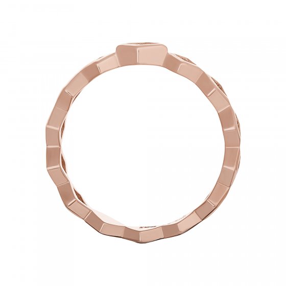 Ring 925 Silber rosévergoldet Rauten mit Zirkonia 