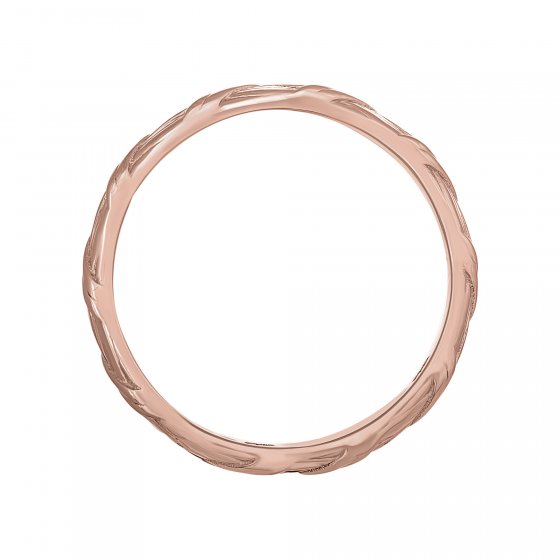 Ring 925 Silber rosévergoldet Flechtoptik Stacking 