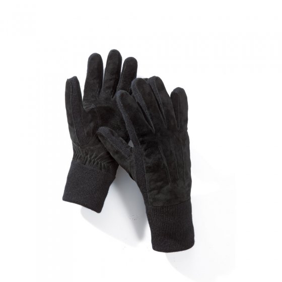 Lederhandschuh mit Strickeinsätzen
