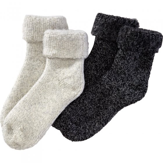 Wollsocken mit Umschlag - 2er Pack 