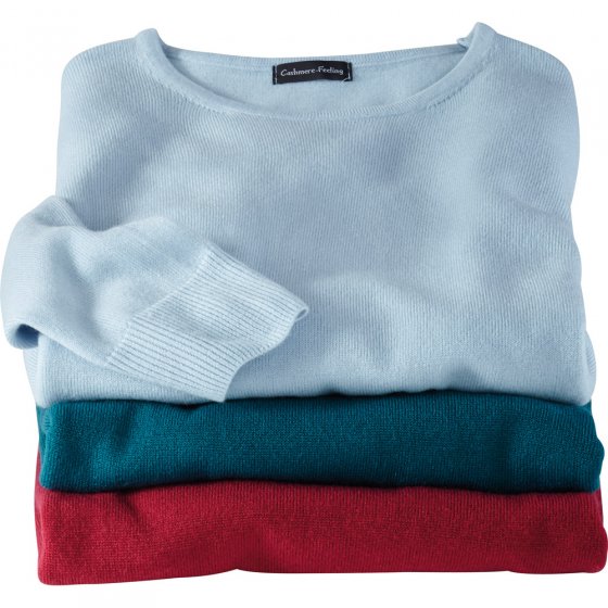 Rundhals-Pulli „Cashmere Feeling“ 