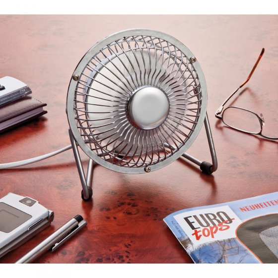 Chrom-Tisch-Ventilator