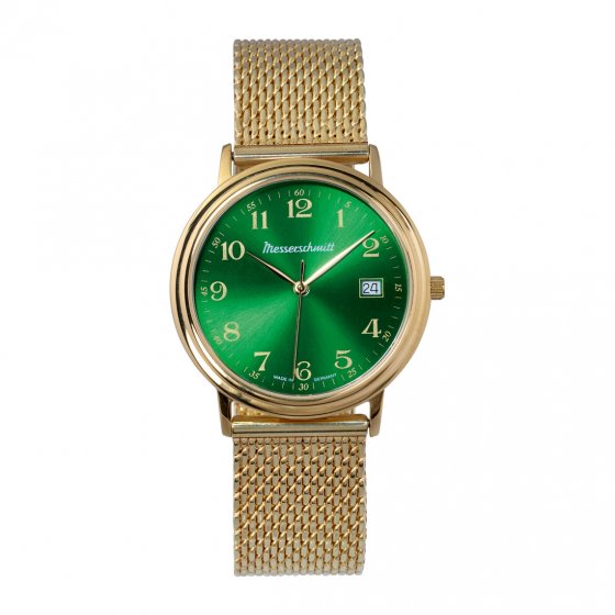 Vergoldete Herrenuhr „Green Baron“ 