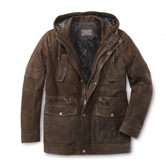 Leder-Parka 