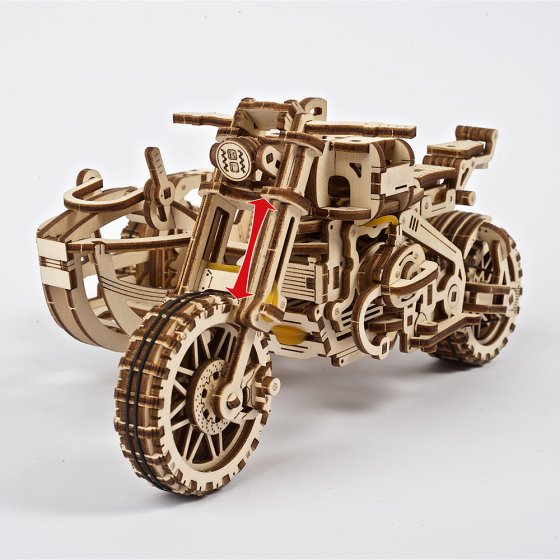 Holzmodell Motocross-Bike
