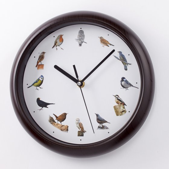 Wanduhr mit Vogelstimmen 