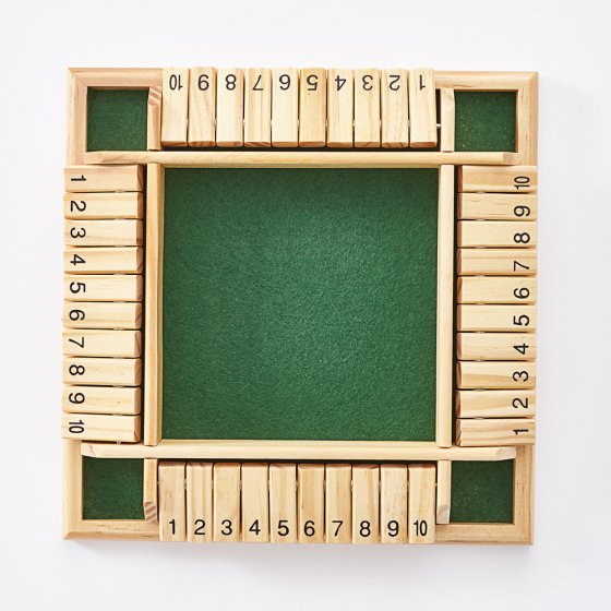 Klappenspiel für Vier aus Holz 
