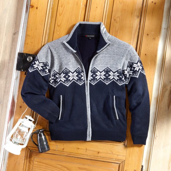 Strickjacke im Norwegerstil 
