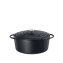 Bratentopf Gusseisen, oval Schwarz - 3