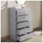 Sideboard Kenji 5 Schubladen Hochglanz Grau - 3