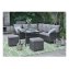 Outdoor Möbel Ecksofa mit Tisch und Hocker - 3