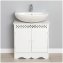Waschbeckenunterschrank Weiß Landhausstil für Bad und Gäste-WC - 3