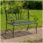 Gartenbank aus Metall romantische Sitzbank für Terrasse und Garten - 3