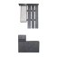 Garderobe Beton mit Spiegel Schrank und Ablage für Flur Diele oder Eingangsbereich - 3