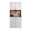 Küchenschrank Weiß/Grau Blanca Bistro - 3
