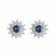 Ohrringe Gold 585 mit Brillanten 0,22ct. und Safir blau - 3