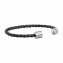 Armband Leder olivenblattgegerbt  schwarz Stahl - 3