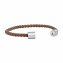 Armband Leder olivenblattgegerbt  braun Stahl - 3
