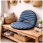 Bodensessel Rund Gestreift Blau Grün Verstellbar Indoor Outdoor bis 150 kg - 3