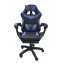 Ergonomischer Gaming Stuhl mit Fußstütze Racing-Design Schwarz-Blau - 3