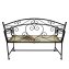 Gartenbank Celia Schmetterling Metallbank schwarz mit Motiv Sitzfläche 109 cm - 3