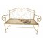 Gartenbank Schmetterling creme Metallbank mit Motiv Sitzfläche 109 cm - 3