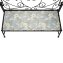 Gartenbank Celia Petunien Metallbank schwarz mit Motiv Sitzfläche 109 cm - 3