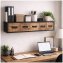 Wandregal Industrial mit 5 Schubladen Vintage Wandboard mit Ablage Holz Metall - 3