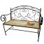 Gartenbank Celia Hahn Metallbank schwarz mit Motiv Sitzfläche 109 cm - 3