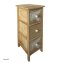 Kommode Melia schmal 3 Schubladen Palmen-Design Artisaneiche-Weiß - 3
