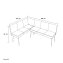 Eckbank 154 x 195 cm Mesilla Braun kurzer Schenkel links - 3
