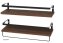Wandregal Industrial Holz Metall 2er Set 41 cm mit Handtuchhalter - 3