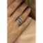 Ring Silber 925 rhodiniert mit Zirkonia-Steinen - 3