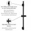 Duschstange Mod. Classic Schwarz 70 cm, 70 cm - 3