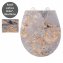 Premium WC-Sitz Mod. Grey Marble mit Relief, aus antibakteriellem Duroplast - 3