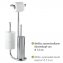 Stand WC-Garnitur Universalo Chrom, integrierter Toilettenpapierhalter und WC-Bürstenhalter - 3