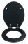 WC-Sitz Mod. Cuero Schwarz, in Lederoptik aus MDF - 3