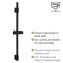 Duschstange Mod. Classic Schwarz 70 cm, 70 cm - 3