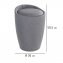 Hocker Mod. Candy Grey Leinenoptik, mit abnehmbarem Wäschesammler - 3