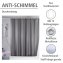 Anti-Schimmel Duschvorhang Uni Grey, Textil (Polyester), 180 x 200 cm, waschbar - 3