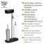 Stand WC-Garnitur mit Box Mod. Rivazza Schwarz, integrierter Toilettenpapierhalter, Ersatzrollenhalter - 3