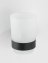 Zahnputzbecher Uno Mod. Bosio Black Edelstahl matt, rostfrei - 3