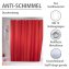 Anti-Schimmel Duschvorhang Uni Red, Textil (Polyester), 180 x 200 cm, waschbar - 3