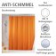 Anti-Schimmel Duschvorhang Uni Orange, aus 100 % Polyester - 3