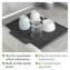 Abtropfmatte Mod. Nelia, Grau, mit geneigter Fläche für optimalen Wasserablauf - 3