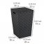 Wäschetruhe Mod. Adria Square Schwarz, 48 ltr. Fassungsvermögen - 3