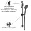 Brauseset Watersaving Schwarz, Länge Stange: 70 cm - 3