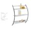 Wandregal Mod. Vermont Chrom mit 3 Glasablagen, Ablagen aus Sicherheitsglas - 3