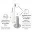 Stand WC-Garnitur Universalo Neo, integrierter Toilettenpapierhalter - 3