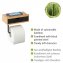 Toilettenpapierrollenhalter mit Schublade Mod. Bambusa, zur Wandmontage - 3